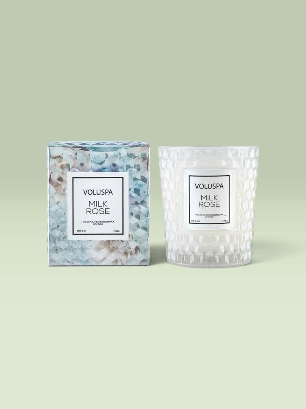 Voluspa Milk Rose Scented Candle ~ 6.5 oz.